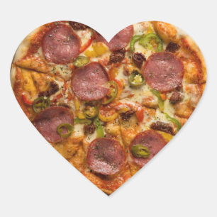 Pizza Party Supreme Ik hou van pizza Hart Sticker