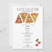 Pizza Party Thema Waterverf Baby shower Liefde Kaart (Voorkant)