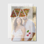 Pizza Party Thema Waterverf Baby shower Liefde Vellum Uitnodigingen (Offset (Koppel))