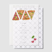 Pizza Party Thema Waterverf Baby shower Liefde Vellum Uitnodigingen (Offset (Uitnodiging))