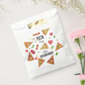 Pizza Party Theme Waterverf Kids Verjaardagsfeest Bedankzakje (Gezegeld)