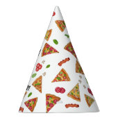 Pizza Party Theme Waterverf Kids Verjaardagsfeest Feesthoedjes (Rechts)