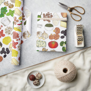 Pizza Party Toppings Italiaans Eten Pizzeria Pie Cadeaupapier