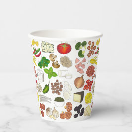 Pizza Party Toppings Italiaans Eten Pizzeria Pie Papieren Bekers