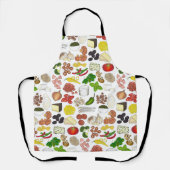 Pizza Party Toppings Italiaans Eten Pizzeria Pie Schort (Voorkant)