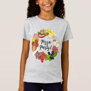 Pizza Party Toppings Italiaans Eten Pizzeria Pie T-shirt
