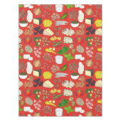 Pizza Party Toppings Italiaans Eten Pizzeria Pie Tafelkleed (Voorkant)