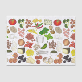 Pizza Party Toppings Italiaans Eten Pizzeria Pie Tissuepapier