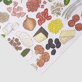 Pizza Party Toppings Italiaans Eten Pizzeria Pie Tissuepapier (Detail)