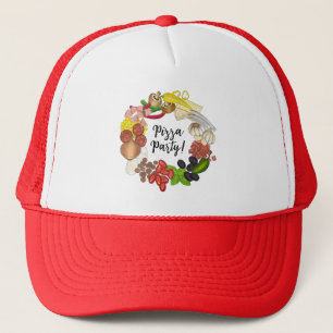 Pizza Party Toppings Italiaans Eten Pizzeria Pie Trucker Pet