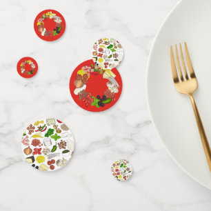 Pizza Party Toppings Italiaans Restaurant Pizzeria Confetti