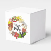 Pizza Party Toppings Maak je eigen verjaardagsdeco Bedankdoosjes (Voorkant Zijde)