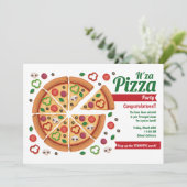Pizza Party-uitnodigingen Kaart (Staand voorkant)