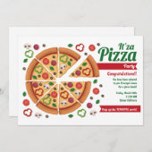 Pizza Party-uitnodigingen Kaart (Voorkant / Achterkant)