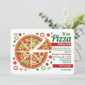 Pizza Party-uitnodigingen Kaart (Staand voorkant)