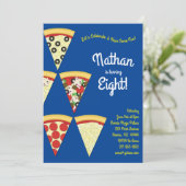 Pizza Party Various Pizza Slices Kaart (Staand voorkant)