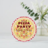 Pizza Party Verjaardag Kinderen Verjaardag Kaart (Staand voorkant)
