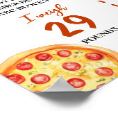 Pizza Party Verjaardag Milestone Poster (Hoek)