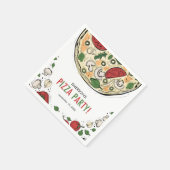 Pizza Party Verjaardag Papier Servet (Hoek)