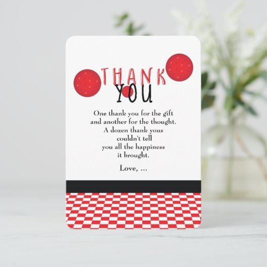 Pizza Party Verjaardag Pepperoni Dank u kaart (Staand voorkant)