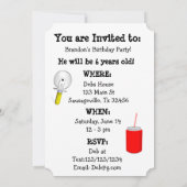 Pizza Party Verjaardag Uitnodigingen (Achterkant)