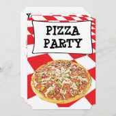 Pizza Party Verjaardag Uitnodigingen (Voorkant / Achterkant)