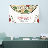 Pizza Party Verjaardag Welkom Banner (Beurs)