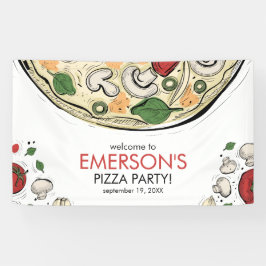 Pizza Party Verjaardag Welkom Banner