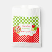 Pizza Party Verjaardagsfeestje Bedankzakje (Voorkant)