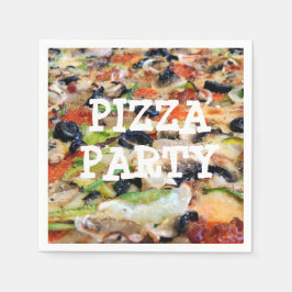 Pizza Party Verjaardagsfeestje Papieren servetten