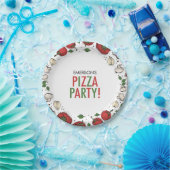 Pizza Party Verjaardagspapier Bord (Feest)