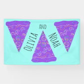Pizza Party Wedding Spandoek (Horizontaal)