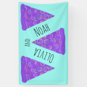 Pizza Party Wedding Spandoek (Verticaal)