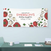Pizza Party Welkomstbanner Poster Spandoek (Beurs)