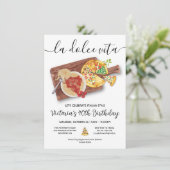 Pizza & Pasta Party Birthday Italiaans diner Kaart (Staand voorkant)