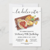 Pizza & Pasta Party Birthday Italiaans diner Kaart (Voorkant)