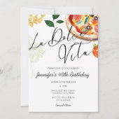 Pizza & Pasta Party Italiaans Verjaardagsdiner Kaart (Voorkant)