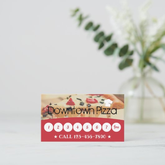 Pizza Pasta Restaurant Custom Photo Loyalty (Staand voorkant)