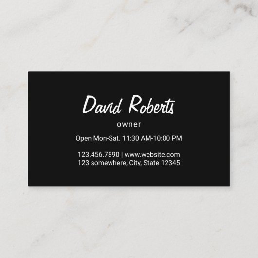 Pizza Pasta Restaurant Loyalty Punch (Achterkant)