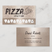 Pizza Pasta Restaurant Modern Gold Loyalty Punch (Voorkant / Achterkant)