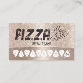 Pizza Pasta Restaurant Modern Gold Loyalty Punch (Voorkant)