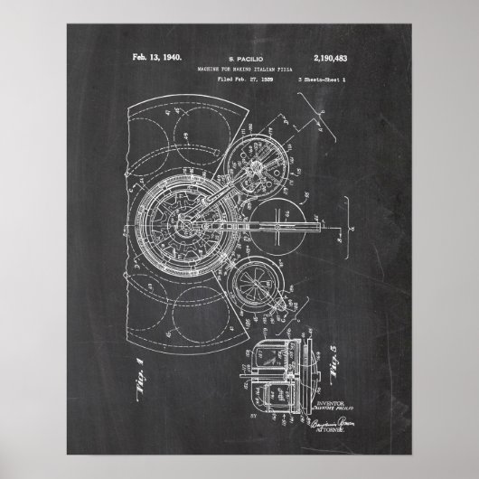 Pizza Patent Poster (Voorkant)