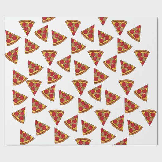 pizza patrón trozos cadeaupapier (Vlak)