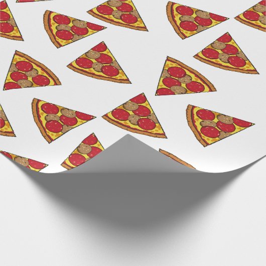 pizza patrón trozos cadeaupapier (Hoek)