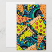 Pizza patroon briefpapier (Voorkant / Achterkant)