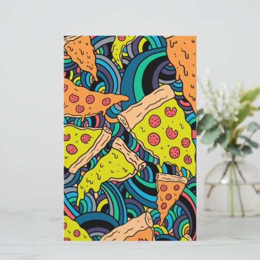 Pizza patroon briefpapier (Staand voorkant)