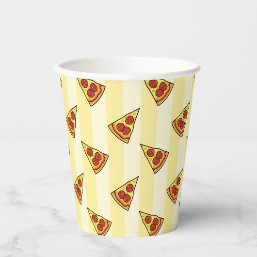Pizza patroon inpakpapier papieren bekers (Voorkant)