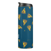 Pizza patroon op blauw thermosbeker (Geroteerd rechts)