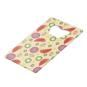 Pizza Pattern 2 Creditkaart Flessenopener (Voorkant Gekanteld)