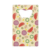 Pizza Pattern 2 Creditkaart Flessenopener (Achterkant)